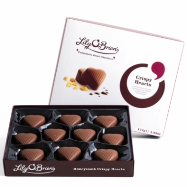 Honeycomb Crispy Hearts, 10 Chocolates, 137g